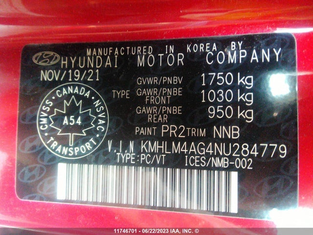 Hyundai ELANTRA SEL 2022 KMHLM4AG4NU284779 Image 11