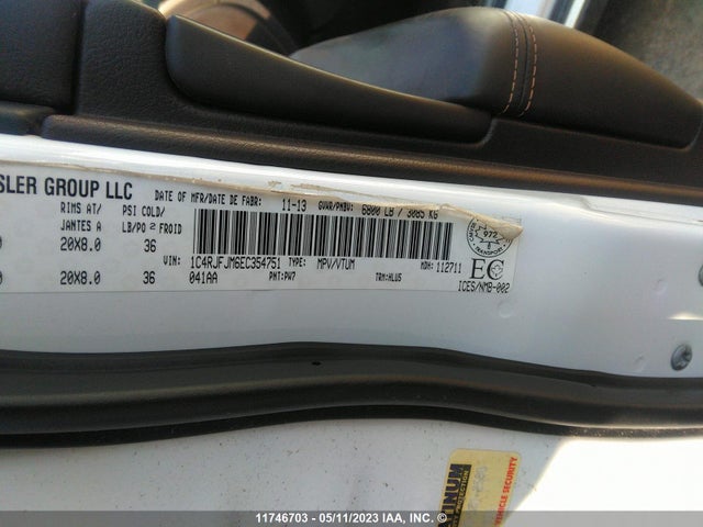 1C4RJFJM6EC354751 Jeep Grand Cherokee