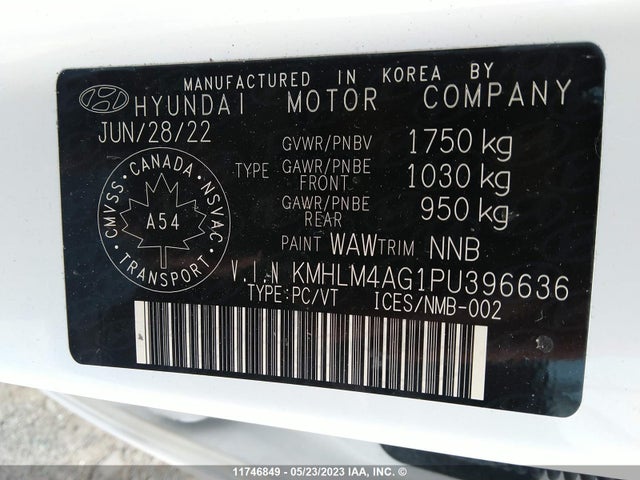 Hyundai ELANTRA SEL 2023 KMHLM4AG1PU396636 Image 9