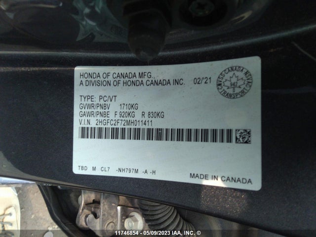 Honda Civic Sedan Ex 2021 2HGFC2F72MH011411 Image 10
