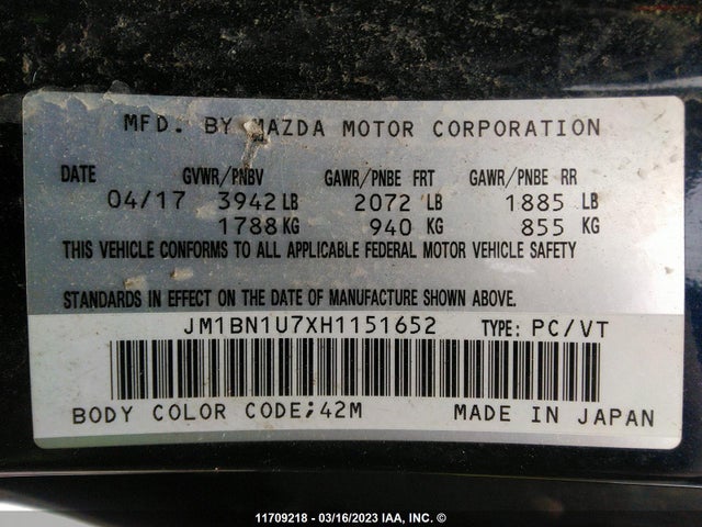 Mazda 3 SPORT 2017 JM1BN1U7XH1151652 Image 10