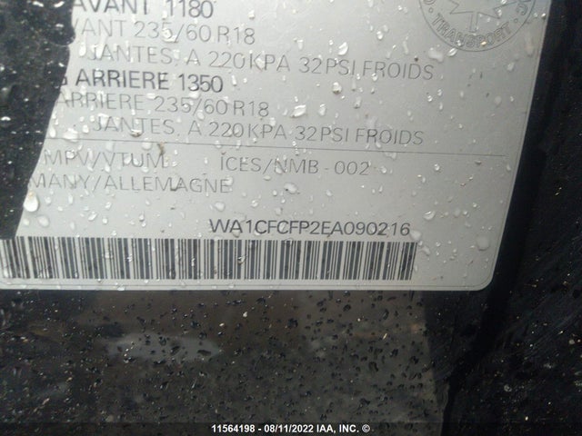 WA1CFCFP2EA090216 Audi Q5 PREMIUM