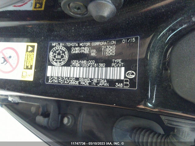 JTHBK1GG0F2181382 Lexus ES 350