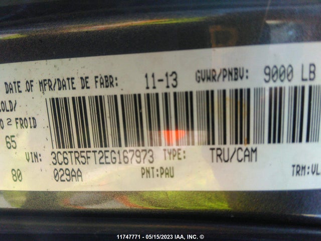 3C6TR5FT2EG167973 RAM 2500 Laramie
