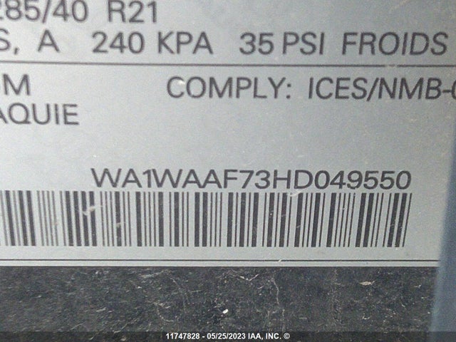 WA1WAAF73HD049550 Audi Q7 3.0t Technik