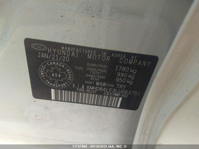 Hyundai Elantra Preferred 2020 KMHD84LF3LU063751 Image 9