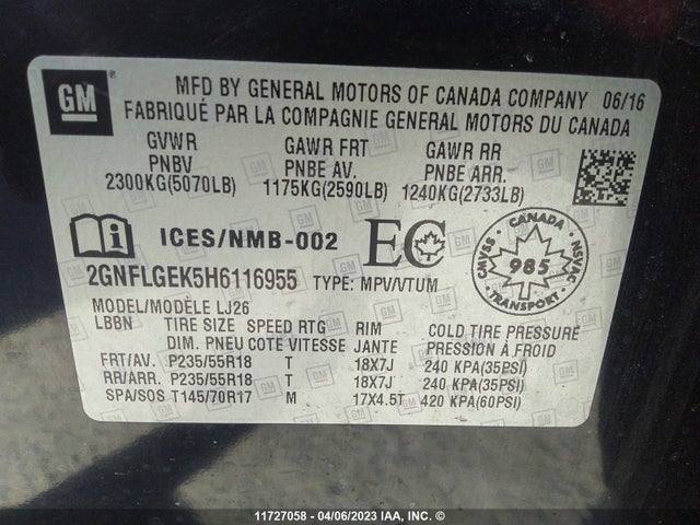 Chevrolet Equinox Premier 2017 2GNFLGEK5H6116955 Image 10