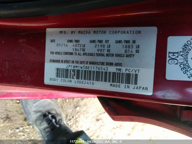 Mazda 3 Grand Touring 2014 JM1BM1W38E1176543 Image 10