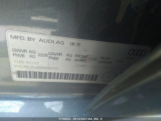 WAUBFCFL8GN000350 Audi A4 Komfort Plus
