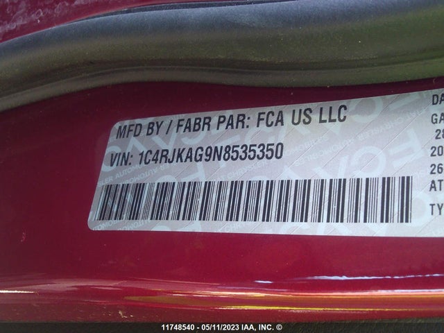 1C4RJKAG9N8535350 Jeep Grand Cherokee L Laredo