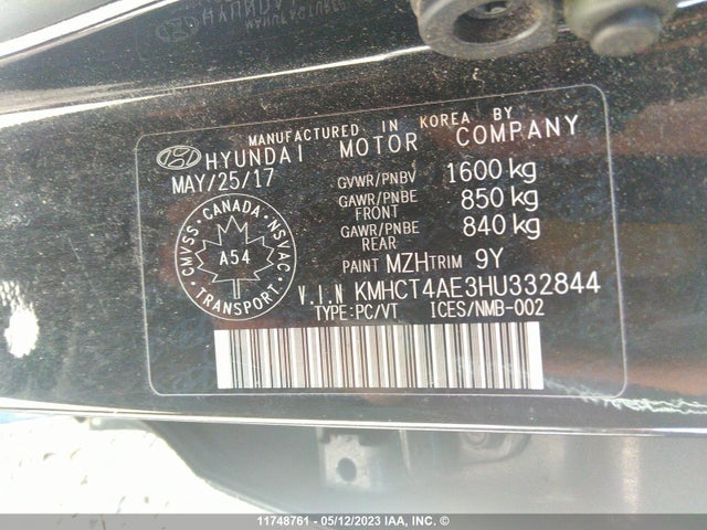 Hyundai ACCENT SE 2017 KMHCT4AE3HU332844 Image 10