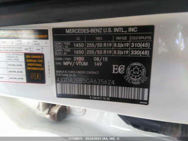 4JGDA2EB5GA635624 Mercedes-Benz Gle 350d 4matic