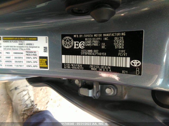 Toyota Corolla Le/l/xle 2020 5YFBPRBE6LP140159 Image 10
