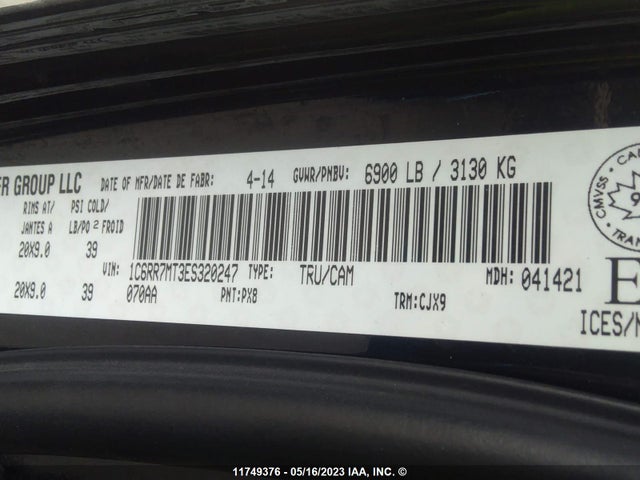 1C6RR7MT3ES320247 RAM 1500 Sport