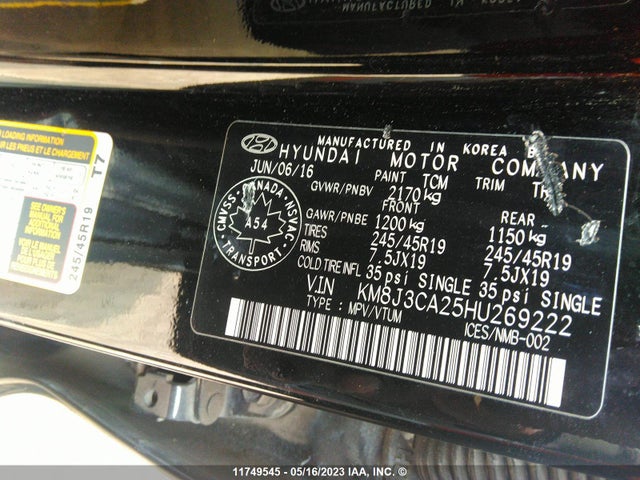 Hyundai TUCSON SE 2017 KM8J3CA25HU269222 Image 10