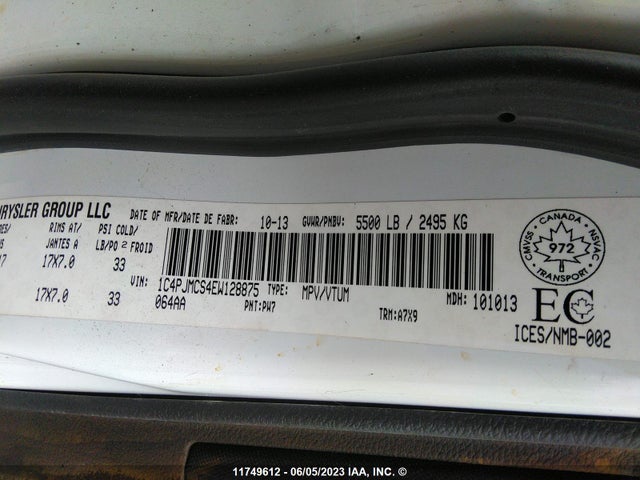 1C4PJMCS4EW128875 Jeep Cherokee Latitude