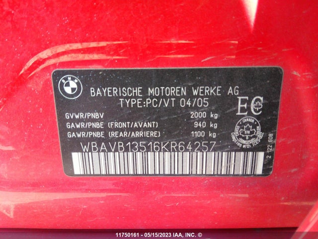 2006 Bmw 3 Series 325i მანქანა იყიდება აუქციონზე, vin: WBAVB13516KR64257, აუქციონის ნომერი: 11750161