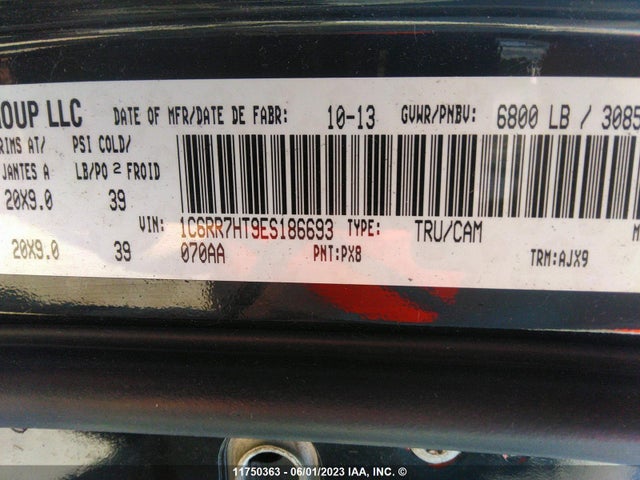 1C6RR7HT9ES186693 RAM 1500 Sport