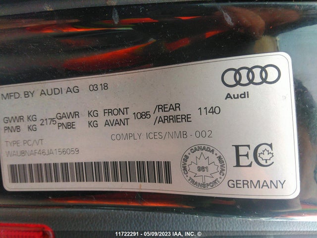 WAUBNAF46JA156059 Audi A4 Progressiv