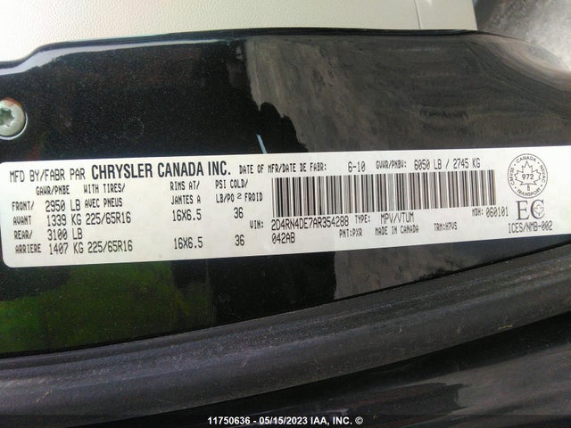 Продажа на аукционе авто 2010 Dodge Grand Caravan Se, vin: 2D4RN4DE7AR354288, номер лота: 11750636