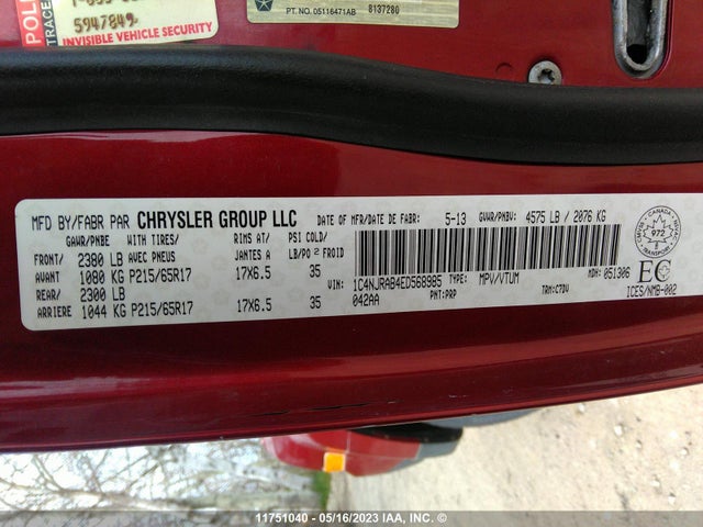 1C4NJRAB4ED568985 Jeep Patriot North