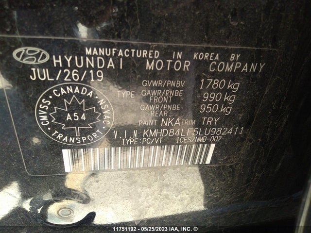 Hyundai Elantra Preferred 2020 KMHD84LF5LU982411 Image 10