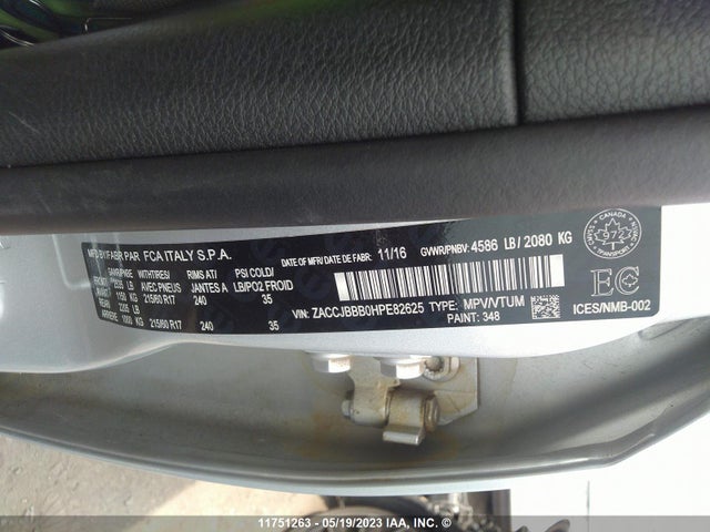 ZACCJBBB0HPE82625 Jeep Renegade Latitude