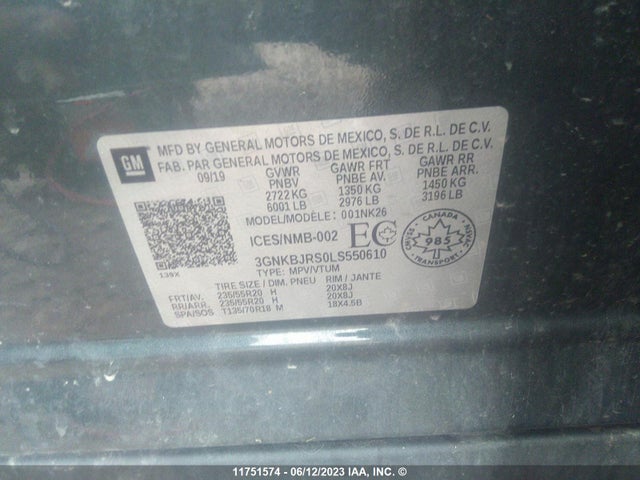 3GNKBJRS0LS550610 Chevrolet Blazer 3lt