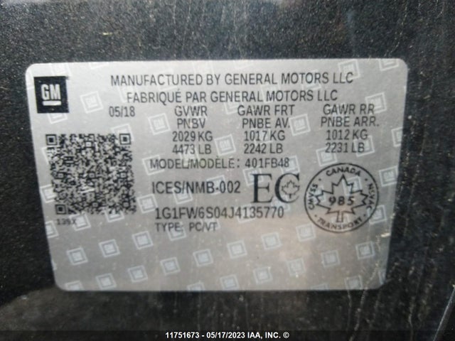 Chevrolet BOLT EV LT 2018 1G1FW6S04J4135770 Image 9