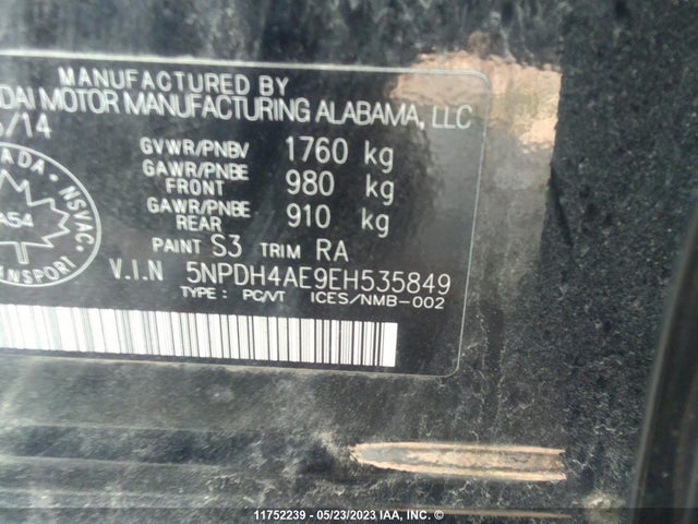 Hyundai ELANTRA GL 2014 5NPDH4AE9EH535849 Image 9
