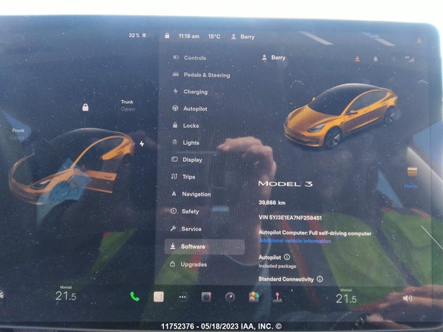 5YJ3E1EA7NF258451 Tesla MODEL 3