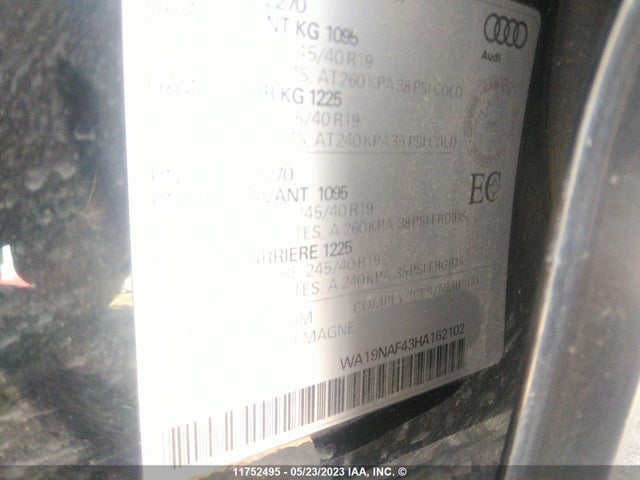 WA19NAF43HA162102 Audi A4 Allroad Prestige