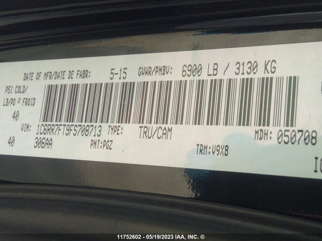 1C6RR7FT9FS708713 RAM 1500 St