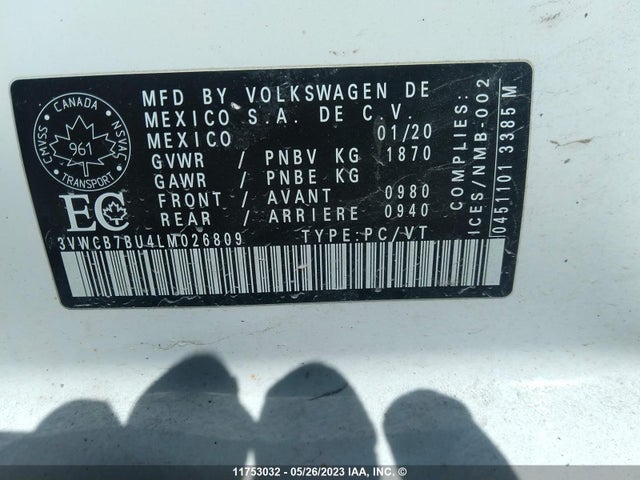 3VWCB7BU4LM026809 Volkswagen JETTA