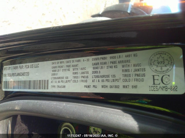 3C6UR5TL4NG342720 RAM 2500 Limited