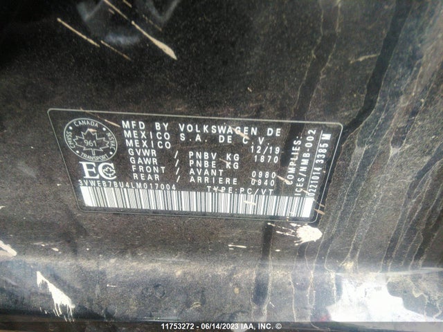 3VWEB7BU4LM017004 Volkswagen JETTA