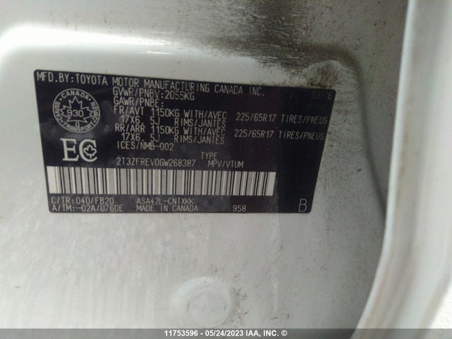 Toyota RAV4 LE 2016 2T3ZFREV0GW268387 Image 9