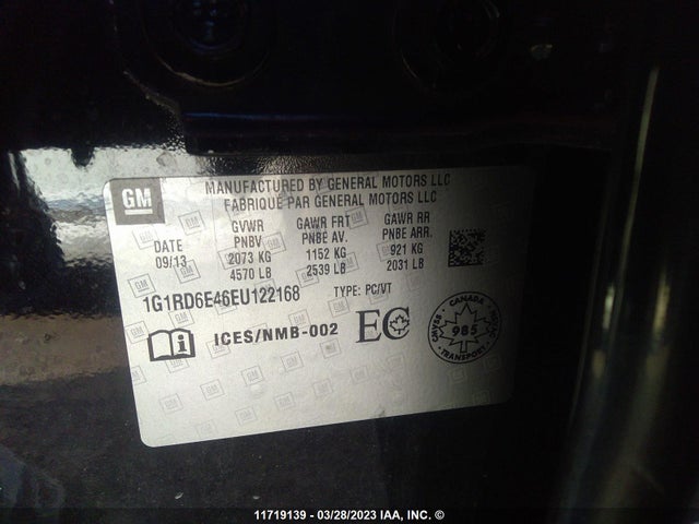 Chevrolet Volt 2014 1G1RD6E46EU122168 Image 10