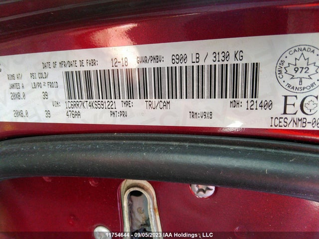 1C6RR7KT4KS591221 RAM 1500 Classic Tradesman