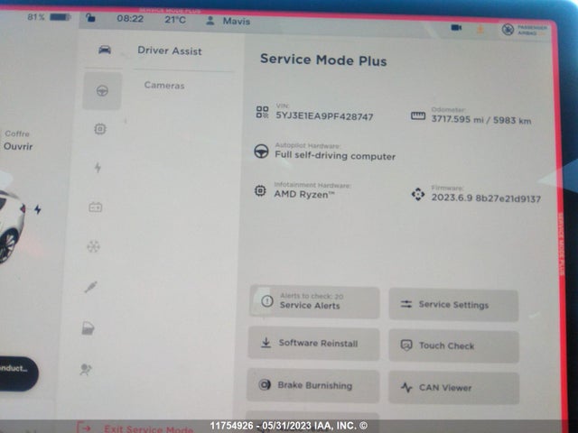 5YJ3E1EA9PF428747 Tesla MODEL 3