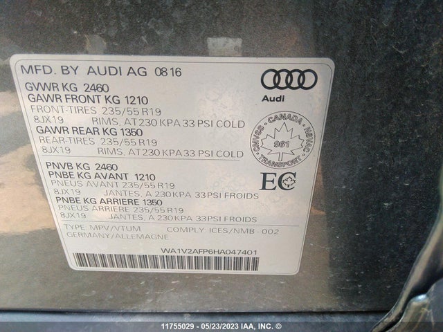 WA1V2AFP6HA047401 Audi Q5 Technik