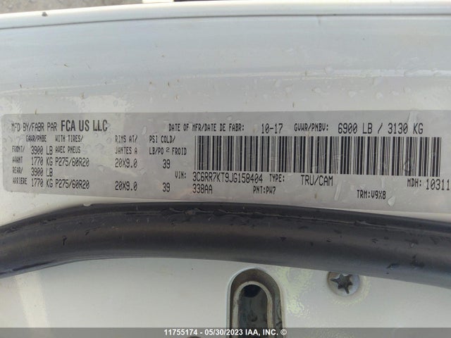 3C6RR7KT9JG158404 RAM 1500 St