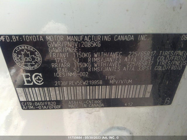 Toyota RAV4 LE 2014 2T3BFREV5EW219958 Image 9