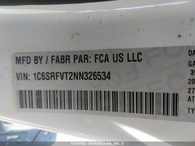 1C6SRFVT2NN326534 RAM 1500 Sport