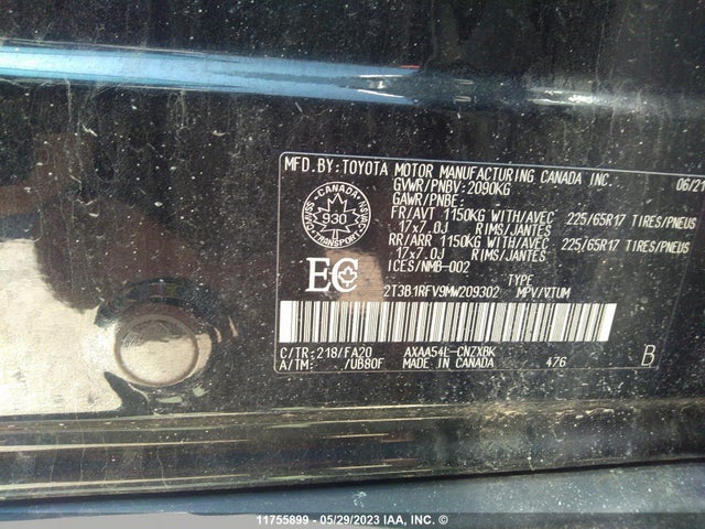 Toyota RAV4 LE 2021 2T3B1RFV9MW209302 Image 11
