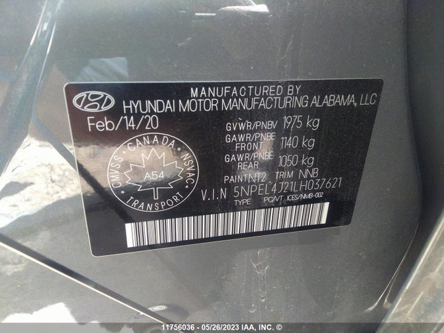 Hyundai Sonata Luxury 2020 5NPEL4J21LH037621 Image 9