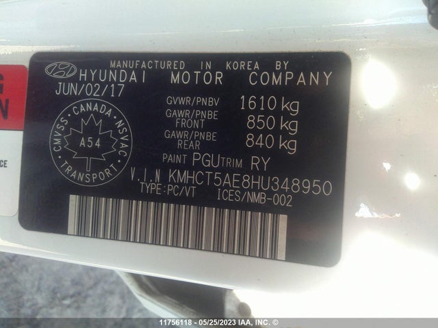 Hyundai ACCENT SE 2017 KMHCT5AE8HU348950 Image 9