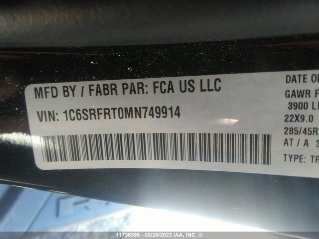 1C6SRFRT0MN749914 RAM 1500 Laramie