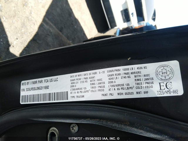 3C6UR5SL0NG311692 RAM 2500 Limited