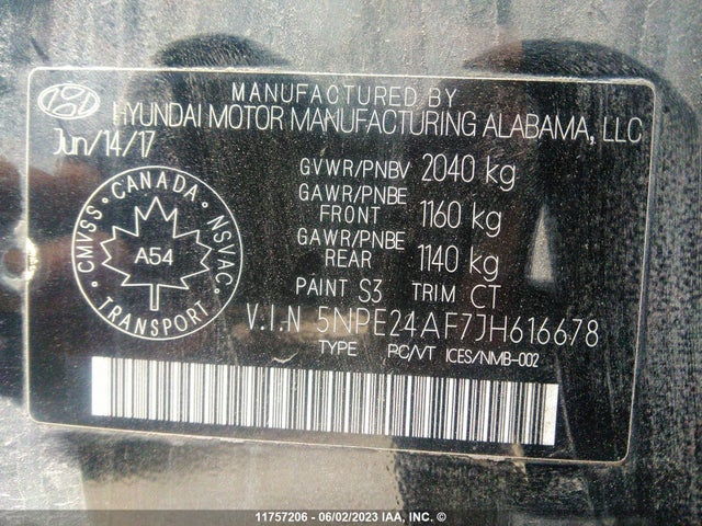 Hyundai SONATA SE 2018 5NPE24AF7JH616678 Image 10